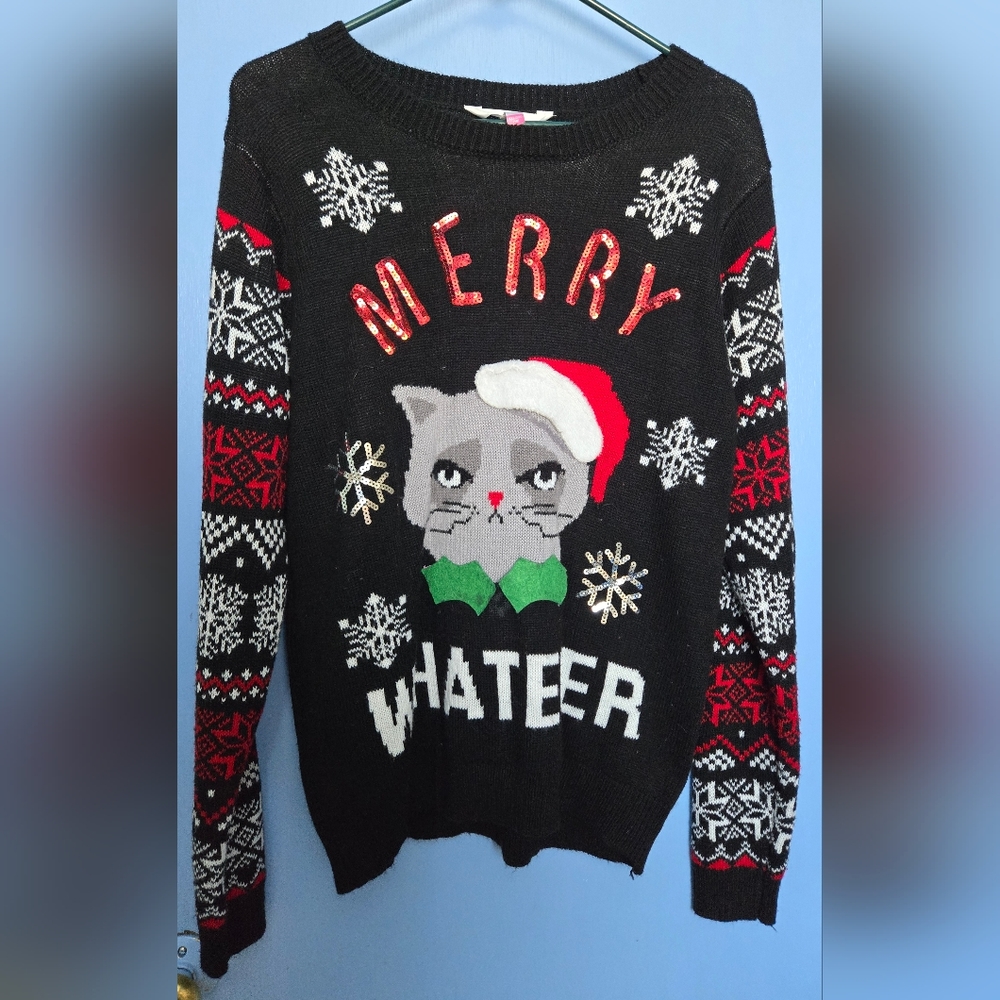Ugly Christmas Sweater - Grumpy Cat
